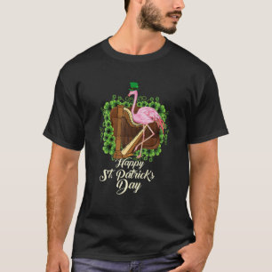 T-shirt Flamant rose irlandais Green Saint Patrick Day Luc