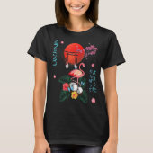 T-shirt Flamant rose japonais Otaku Pagode noix de coco &  (Devant)