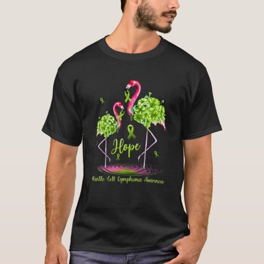 T-shirt Flamant rose Lymphome de la cellule du manteau (Devant)