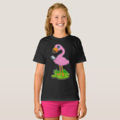 T-shirt Flamant rose mobile (Devant entier)