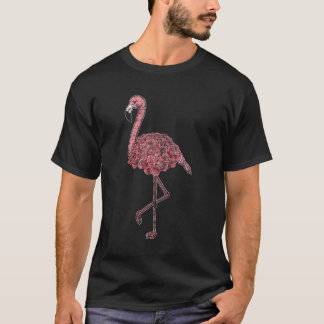 T-shirt Flamant rose Motif rose rose