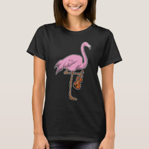 T-shirt Flamant rose musicien Guitare Musique