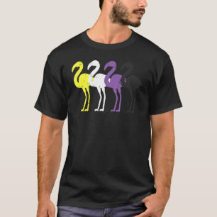T-shirt Flamant rose non binaire Enby Nb Pride non binaire
