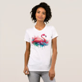 T-shirt Flamant Rose Oiseau Sublimation (Devant entier)
