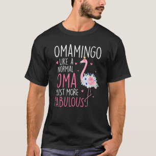 T-shirt Flamant rose Omamingo Comme Un Oma Floral Normal M