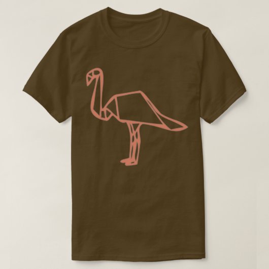 T-shirt Flamant rose Origami 9 (Design devant)