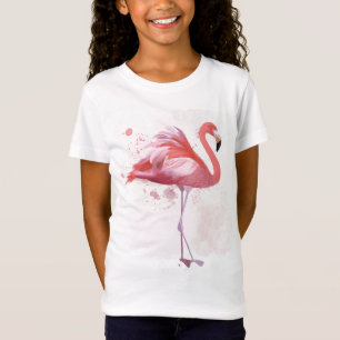 T-Shirt Flamant rose pelucheux
