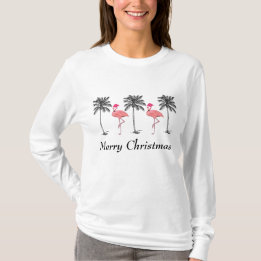 T-shirt Flamant rose Père Noël Joyeux Noël