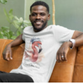 T-shirt Flamant rose père Noël Snowbird, personnalisé