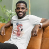 T-shirt Flamant rose père Noël Snowbird, personnalisé