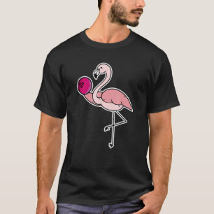 T-shirt Flamant rose Pink Bowling Ball Bowl