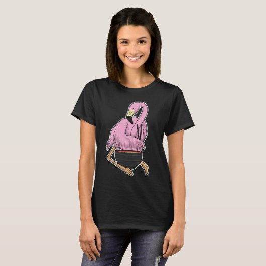T-shirt Flamant rose Ramen Bowl (Devant entier)