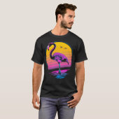 T-shirt Flamant rose rétro (Devant entier)