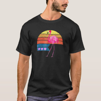 T-shirt Flamant rose Rétro Au Design Vintage