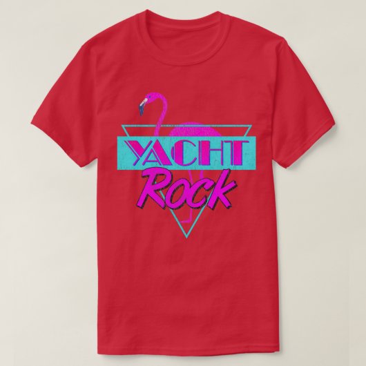 T-shirt Flamant rose rétro Yacht Rock (Design devant)