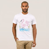 T-shirt Flamant rose rose #13 (Devant entier)