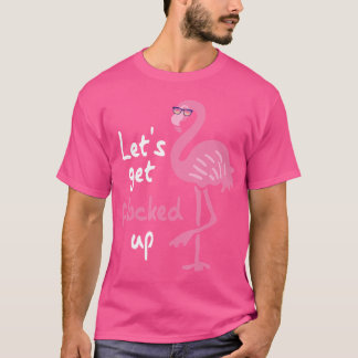 T-shirt Flamant rose rose amusant, on s'enroule