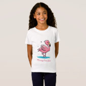 T-Shirt Flamant rose rose bébé dans l'eau (Devant entier)