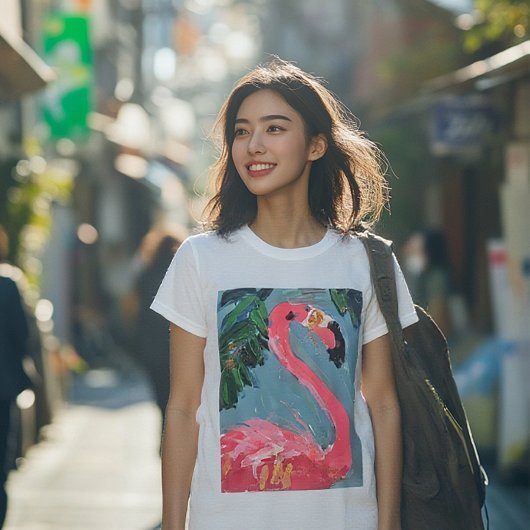 T-shirt Flamant rose rose brillant amusant!