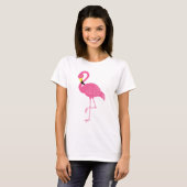 T-shirt Flamant rose rose chaud (Devant entier)