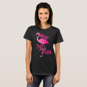 T-shirt Flamant rose rose chaud géométrique ce que le trou (Devant entier)