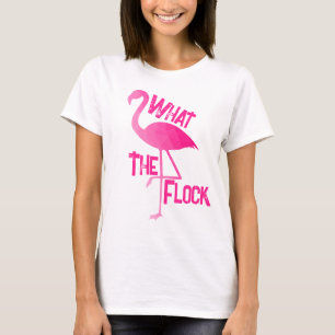 T-shirt Flamant rose rose chaud géométrique ce que le trou