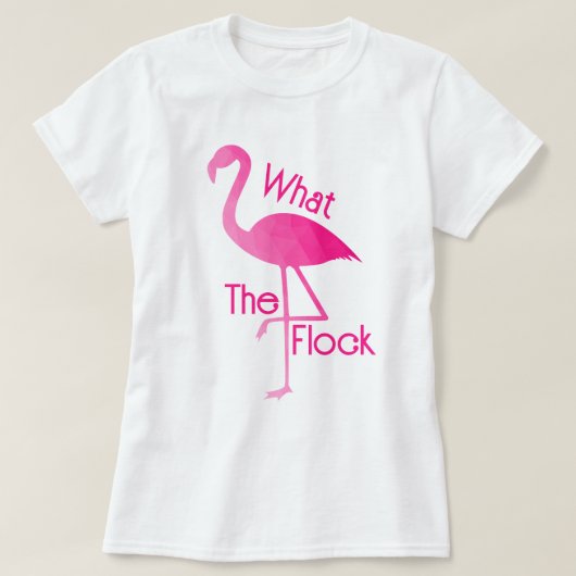 T-shirt Flamant rose rose chaud ombre géométrique ce que l (Design devant)