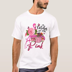 T-shirt Flamant rose Rose Citrouille En Octobre Nous Porto