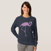 T-shirt Flamant rose rose classique (Devant entier)