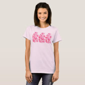 T-shirt Flamant rose rose de Paisley (Devant entier)