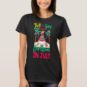 T-shirt Flamant rose Rose Juste Une Fille Qui Aime Noël En (Devant)
