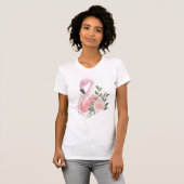 T-shirt Flamant rose rose Mariage Tropical Bridesmaid (Devant entier)