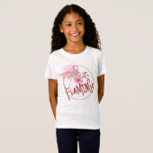 T-Shirt Flamant rose rose Tropical Party T Shirt (Devant entier)