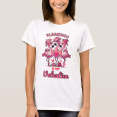 T-shirt Flamant rose Saint Valentin | Conception de la Sai (Devant)