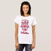 T-shirt Flamant rose Saint Valentin | Conception de la Sai (Devant entier)