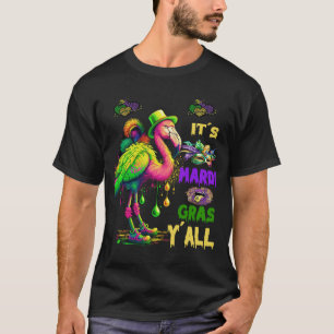 T-shirt Flamant rose Son Mardi Grass Y'all Mardi Gras 2023
