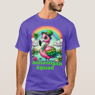 T-shirt Flamant rose St patrick Lover Shamrock Lucky Irlan