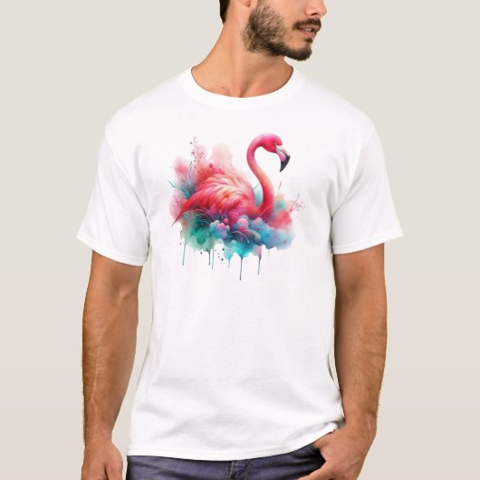 T-shirt Flamant Rose Sublimation (Devant)