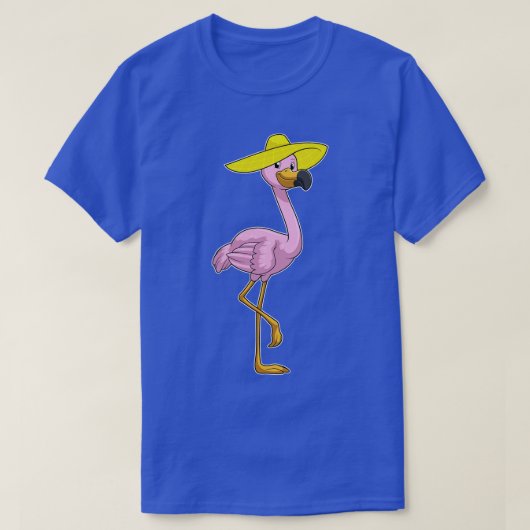 T-shirt Flamant rose sur la plage avec Casquette (Design devant)