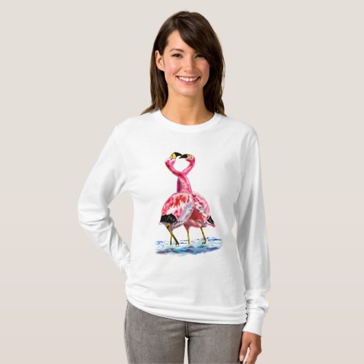 T-shirt Flamant rose Tango 2 (Devant entier)
