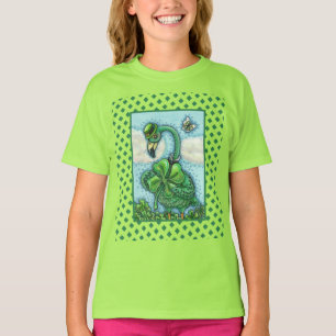 T-SHIRT FLAMANT ROSE VERT IRLANDAIS, MÊME HAPPY ST. JOUR D