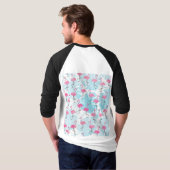 T-shirt Flamants gracieux et feuilles de monstère (Dos entier)
