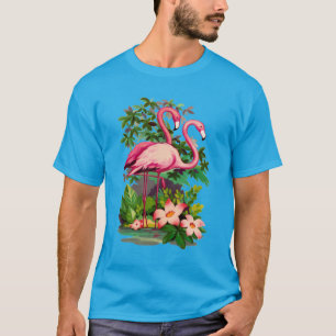 T-shirt Flamants roses rétro
