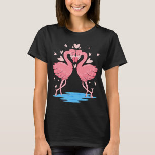 T-shirt Flamants roses Saint Valentin pour un couple amour