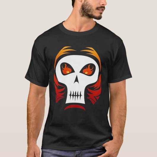 T-shirt flamboyant de crâne (Devant)