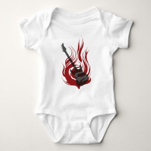 T-shirt flamboyant de guitare (Devant)