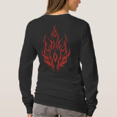 T-shirt Flame Spirit Face | Tribal Fire Silhouette Art (Dos)