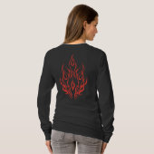 T-shirt Flame Spirit Face | Tribal Fire Silhouette Art (Dos entier)