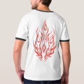 T-shirt Flame Spirit Face | Tribal Fire Silhouette Art (Dos)