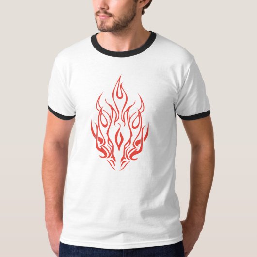 T-shirt Flame Spirit Face | Tribal Fire Silhouette Art (Devant)